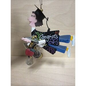 Karen Rossi Silvestri Fanciful Flights GRADUATION Woman, Congrats Ornament